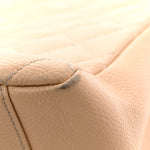 Caviar Quilted Grand Shopping Tote GST Beige Clair
