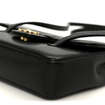 Shiny Caviar Mini Preppy Coco Shoulder Bag Black