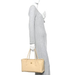 Calfskin Archetype Small Shopping Tote Beige