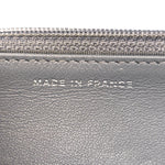 Caviar Chevron Quilted Boy Wallet On Chain WOC Grey