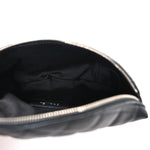 Lambskin Quilted Waist Belt Bag Black
