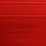 Brushed Calfskin Mini Geometric Clutch Bag Flame Red