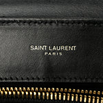 Calfskin Y Quilted Monogram Small Loulou Chain Satchel Black