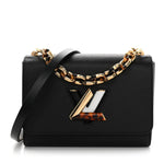 Epi Tortoiseshell Twist Shoulder Bag MM Black