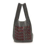 Crystal Wanglock Mini Shopper Silver