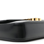 Shiny Calfskin Triomphe Shoulder Bag Black