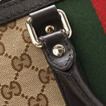Monogram Selleria Calfskin Vintage Web Medium Boston Dark Brown