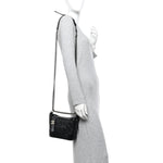 Aged Calfskin Quilted Small Gabrielle Hobo Black