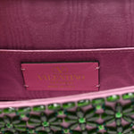 Fabric Crystal Embroidered Vlogo Small Loco Shoulder Bag Multicolor