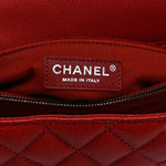 Caviar Quilted Medium Coco Handle Flap Red