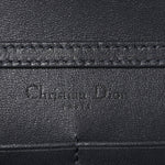 Metallic Patent Micro-Cannage Diorama Wallet on Chain Pouch Onyx Black