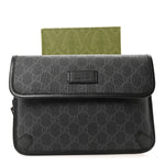 GG Supreme Monogram Web Slim Belt Bag Black Grey