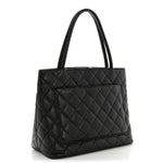 Caviar Quilted Medallion Tote Black