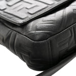Nappa FF 1974 Embossed Large Baguette Black
