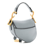 Goatskin Micro Saddle Bag Cloud Blue