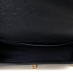 Caviar Quilted Medium Boy Flap Navy