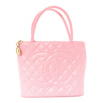 Caviar Quilted Medallion Tote Light Pink