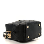 Calfskin Stitched Covered CC Camera Case Bag Black
