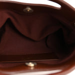 Shiny Crumpled Calfskin Quilted Nano 31 Shopping Bag Brown