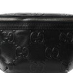 Calfskin GG Tennis Embossed Belt Bag Black