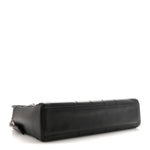 Caviar Stitched Chocolate Bar Shopping Tote Black