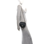 Lambskin Quilted CC In Love Heart Bag Black
