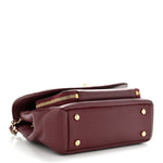 Caviar Quilted Small Business Affinity Flap Burgundy