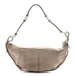 Suede Calfskin Small Hobo Beige