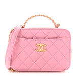 Caviar Quilted Pick Me Up Mini Vanity Case Pink
