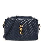 Calfskin Matelasse Monogram Lou Camera Bag Deep Marine