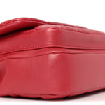 Calfskin Quilted Top Handle Flap Dark Pink