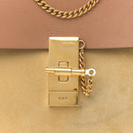 Suede Smooth Calfskin Drew Shoulder Bag Milky Coffee