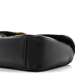 Calfskin Matelasse Small GG Marmont Shoulder Bag Black