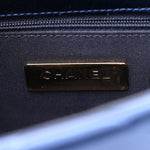 Satin Quilted Medium Chanel 19 Flap Blue