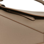 Grained Calfskin Small Puzzle Edge Bag Sand