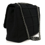 Wool Jumbo Chocolate Bar Mademoiselle Flap Black