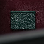Grainy Calfskin Medium Zumi Top Handle Bag Vintage Green