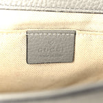 Cellarius Calfskin Mini GG Marmont Top Handle Bag Deep Grey