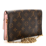 Monogram Flore Chain Wallet Rose Ballerine