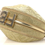 Crystal Vitello Laminato Suede FF Nano Fendigraphy Hobo Bag Platino