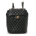 Lambskin Quilted Small Urban Spirit Backpack Black