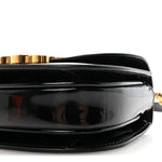 Patent Calfskin Triomphe Mini Besace Clea Black