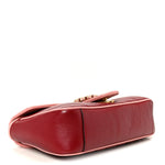 Azalea Calfskin Enamel Matelasse Diagonal Small Torchon GG Marmont Shoulder Bag New Cherry Red Wild Rose
