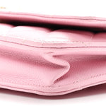 Caviar Quilted Wallet on Chain WOC Light Pink