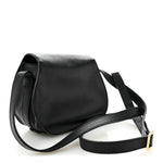 Calfskin Mini Marcie Metal Bar Trim Crossbody Bag Black