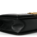 Lambskin Quilted Medium Boy Flap Black