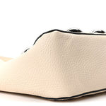 Grainy Calfskin Studded Small Nellcote Shopping Tote White