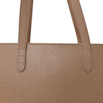 Saffiano Small Zip Tote Beige