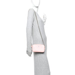Dollar Calfskin Enamel Super Mini GG Marmont Chain Shoulder Bag Light Pink Blue