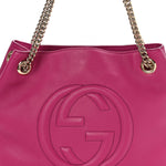 Cellarius Calfskin Medium Soho Chain Shoulder Bag Bright Bouganville